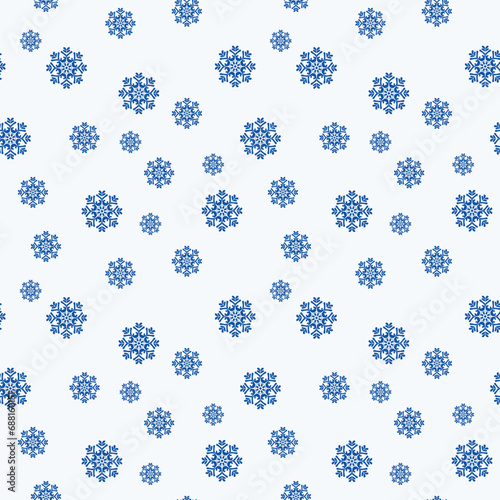 Festive winter pattern continuous, snowflakes, Winter, Christmas, New Year. Blue, vector. 