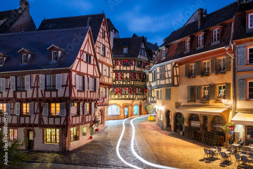 View of Colmar in the evening, France