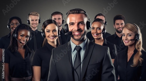 efficiency of your customer service team – a captivating image of professionals in headsets at work.