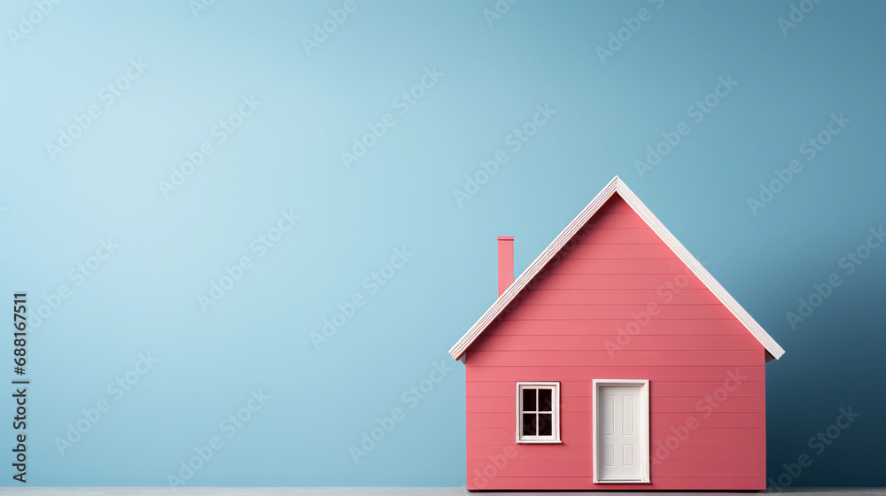 Stunning Visual of a House in a Single Color Perfectly Blending with a Monochromatic Background Stunning Visual of a House in a Single Color Perfectly Blending with a Monochromatic Background
