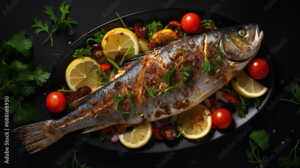 A scrumptious trout dinner can be enjoyed from above. A scrumptious trout dinner can be enjoyed from above.