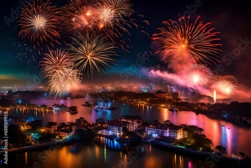 Mark the occasion of birthday with an ethereal display of fireworks, illuminating the sky with a spectacle of joyous hues