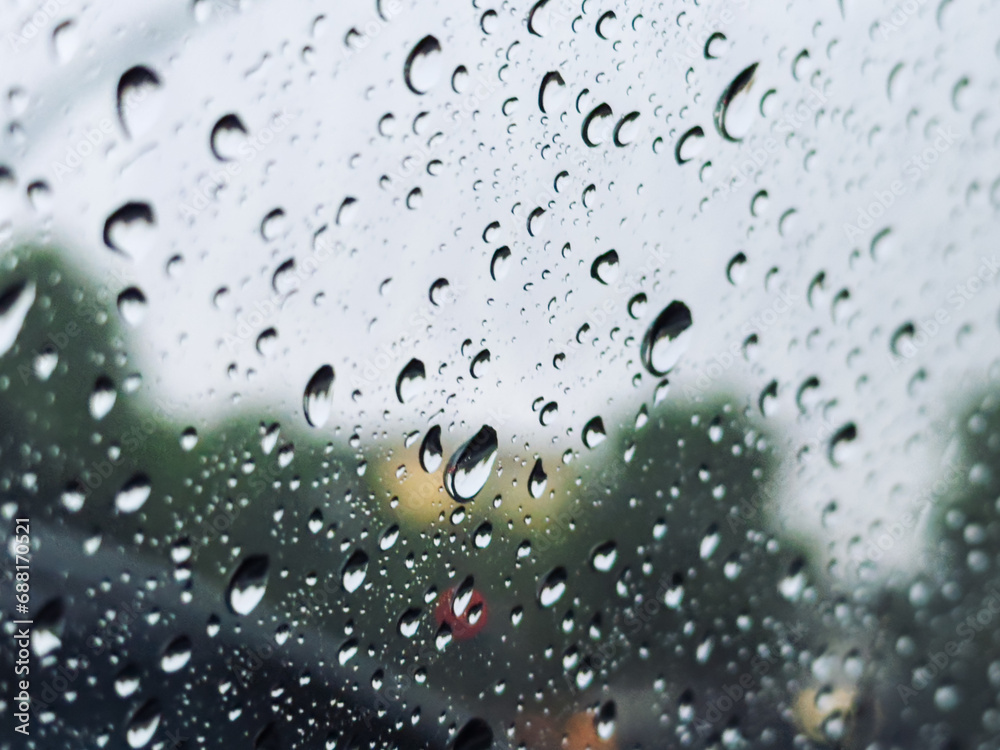 Rain drops on window