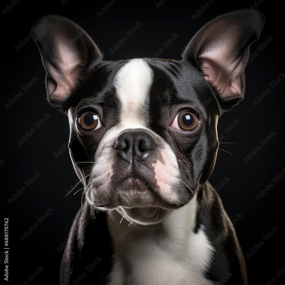 Boston Terrier Portrait: Ultra-Realistic Capture with Nikon D850