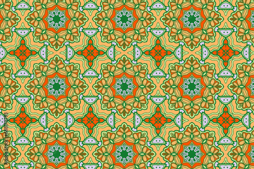 Mandala pattern textile design print bohemian boho batik fabric decorative background abstract india