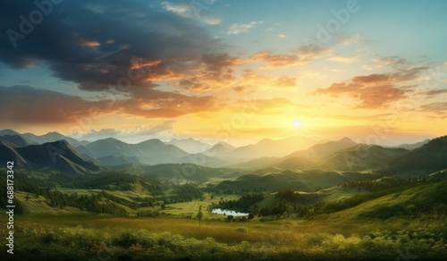 sunrise in the valley © olegganko