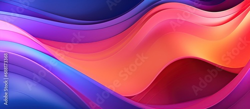 3D Abstract Background with Swirling Colorful Shape