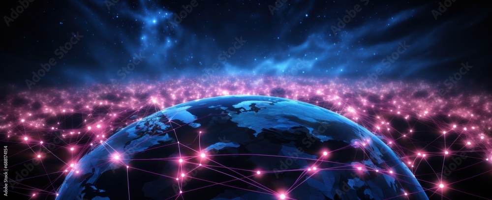 Obraz premium the world in a digital world,