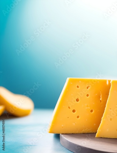 Cheese themed background. AI generated illustration