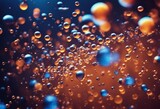 Abstract pc desktop wallpaper background with flying bubbles on a colorful background