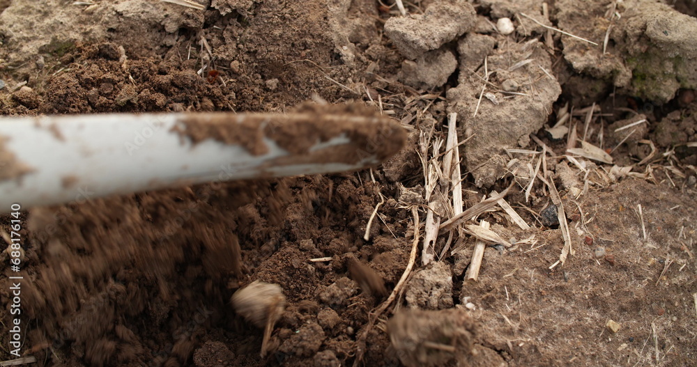farmer examining soil in hands agriculture farmer examining soil in hands agriculture