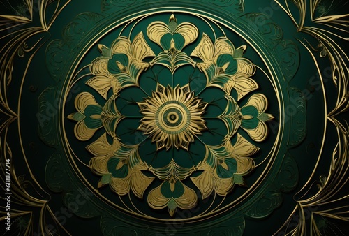 wallpaper design vector ornamental green background,