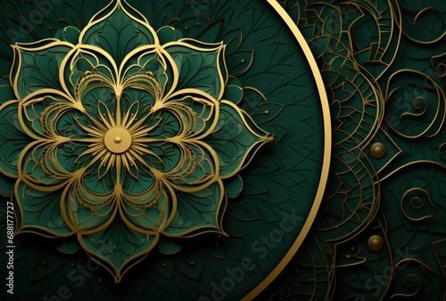 wallpaper design vector ornamental green background,