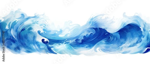 water waves art isolated on the transparent