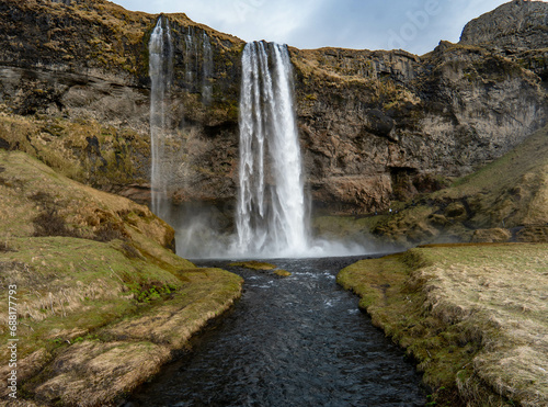 waterfall on the rocks