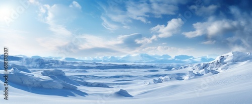 winter landscape background with snow covering the ground,