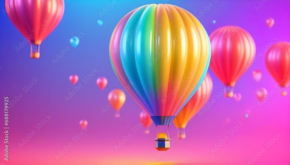 Colorful hologram hot balloon style background. Colorful hologram hot balloon style background.