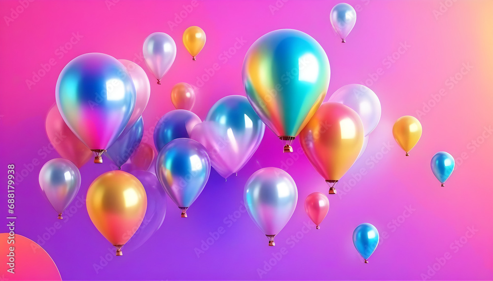 Colorful hologram hot balloon style background. Colorful hologram hot balloon style background.