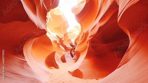Stunning Abstract Landscape of Antelope Canyon in the Valley of Arizona, near Page