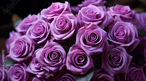 Artfully Presented Bouquet of Monochromatic Pink Roses in Full Bloom  A Masterpiece of Floral Design