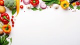 fresh vegetables white background backdrop