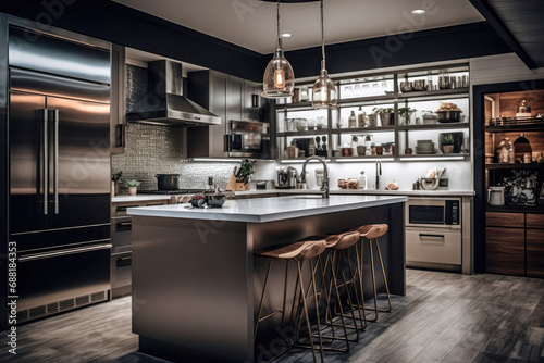 modern inviting Contemporary Kitchen interior