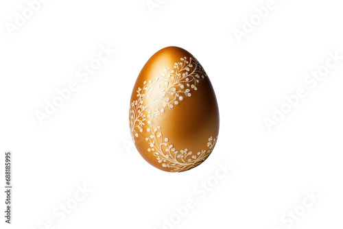 A high quality stock photograph of a single easter egg isolated on a white background