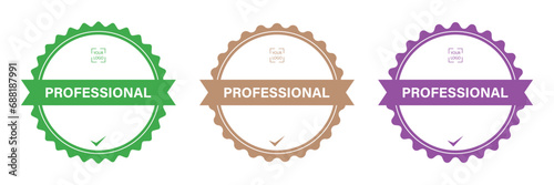 Badge or graduation with honors professional