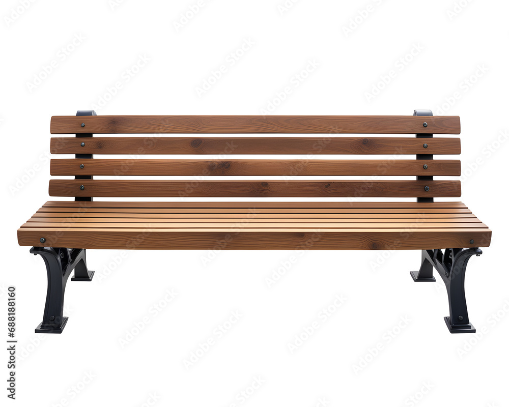 Wooden Park Bench Isolated on Transparent Background Wooden Park Bench Isolated on Transparent Background