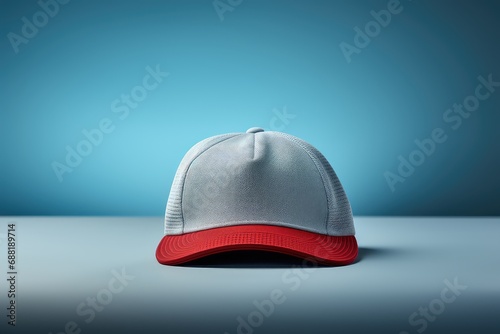 czapka czerwono biała jako dekoracja na stoliku