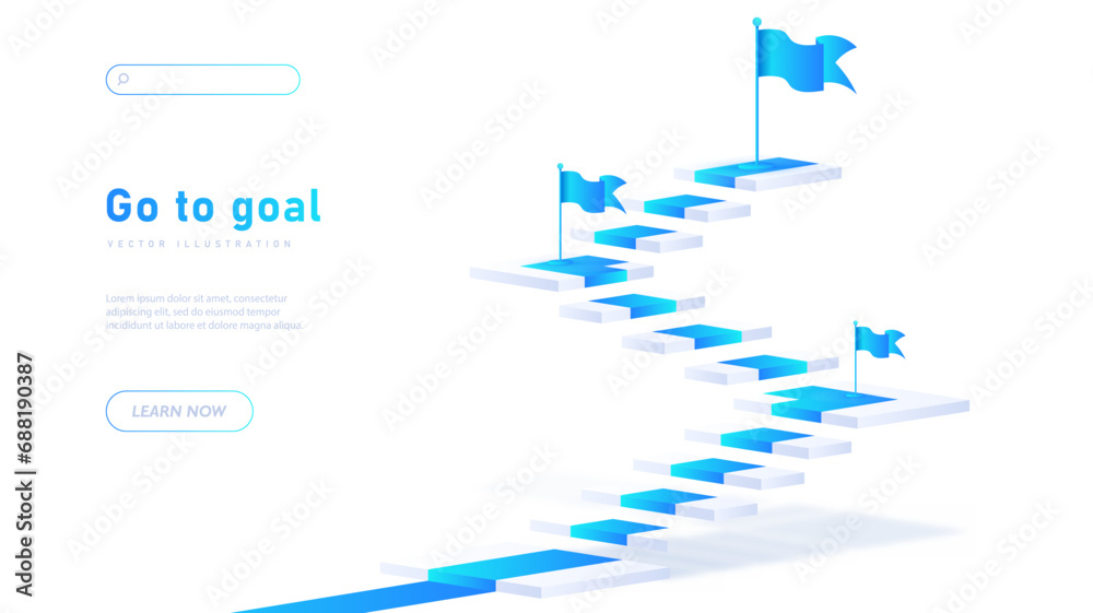 Go to goals white poster vector Go to goals white poster vector