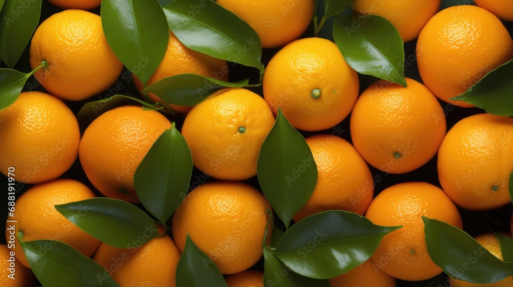 Background of fresh tangerines or oranges with green leaves. Juicy fruits. Background of fresh tangerines or oranges with green leaves. Juicy fruits.
