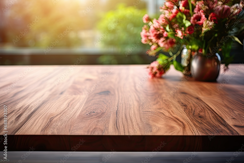 table with flowers