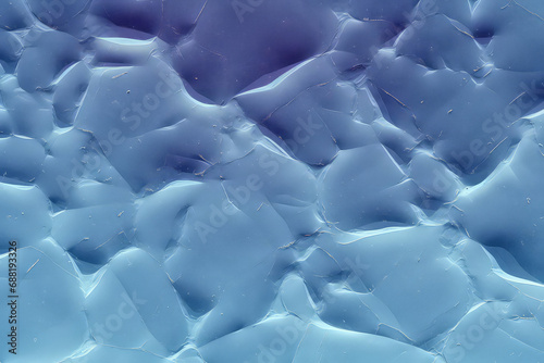 An illustration anime cartoon style of top view of a ice frozen lake water top view texture and pattern, Generated by AI