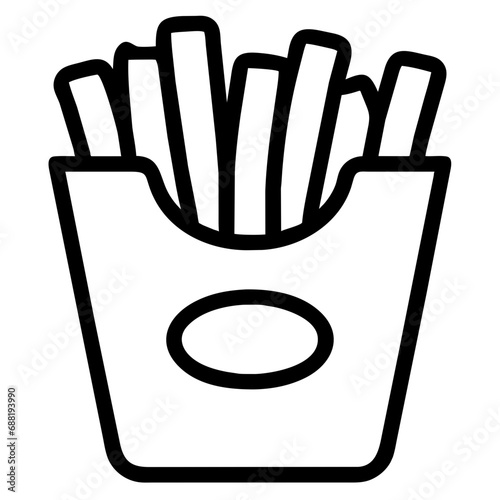 french fries vector illustration