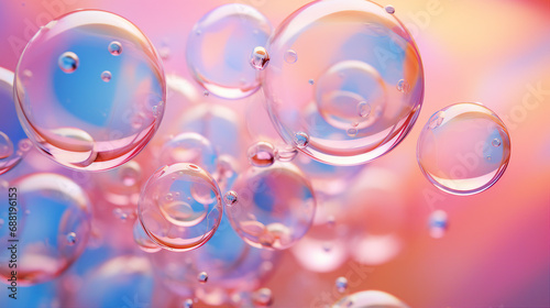 Playful Patterns of Floating Soap Bubbles Background