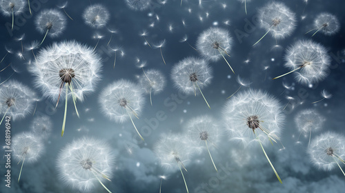 Whimsical Patterns of Dandelion Seeds