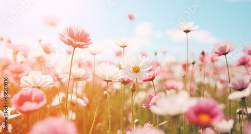 a spring flower field on sunny day © olegganko