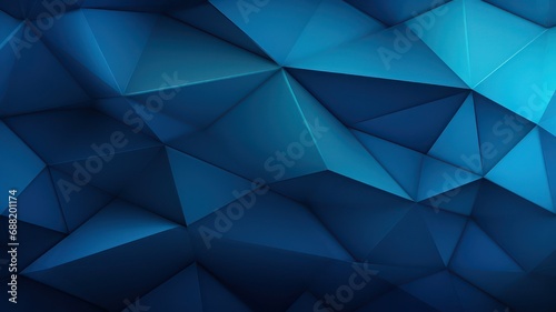 Blue geometric triangle background created with Generative AI