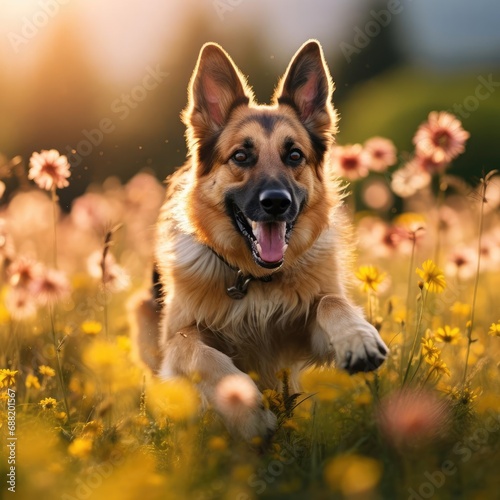 Max's Meadow Frolic: A German Shepherd's Joy Captured through a Telephoto Lens