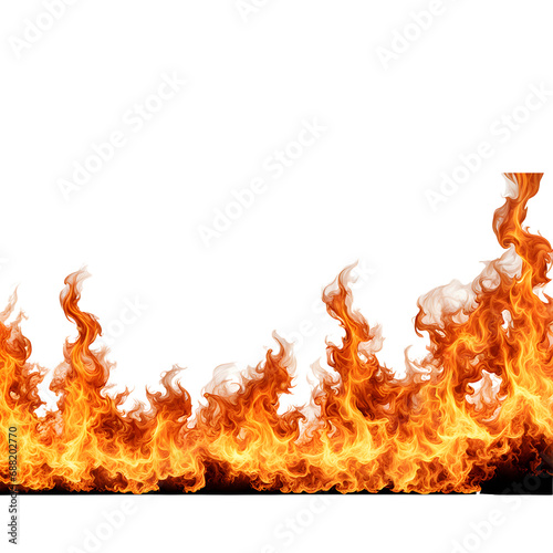 Fire Flame Isolated on Transparent Background