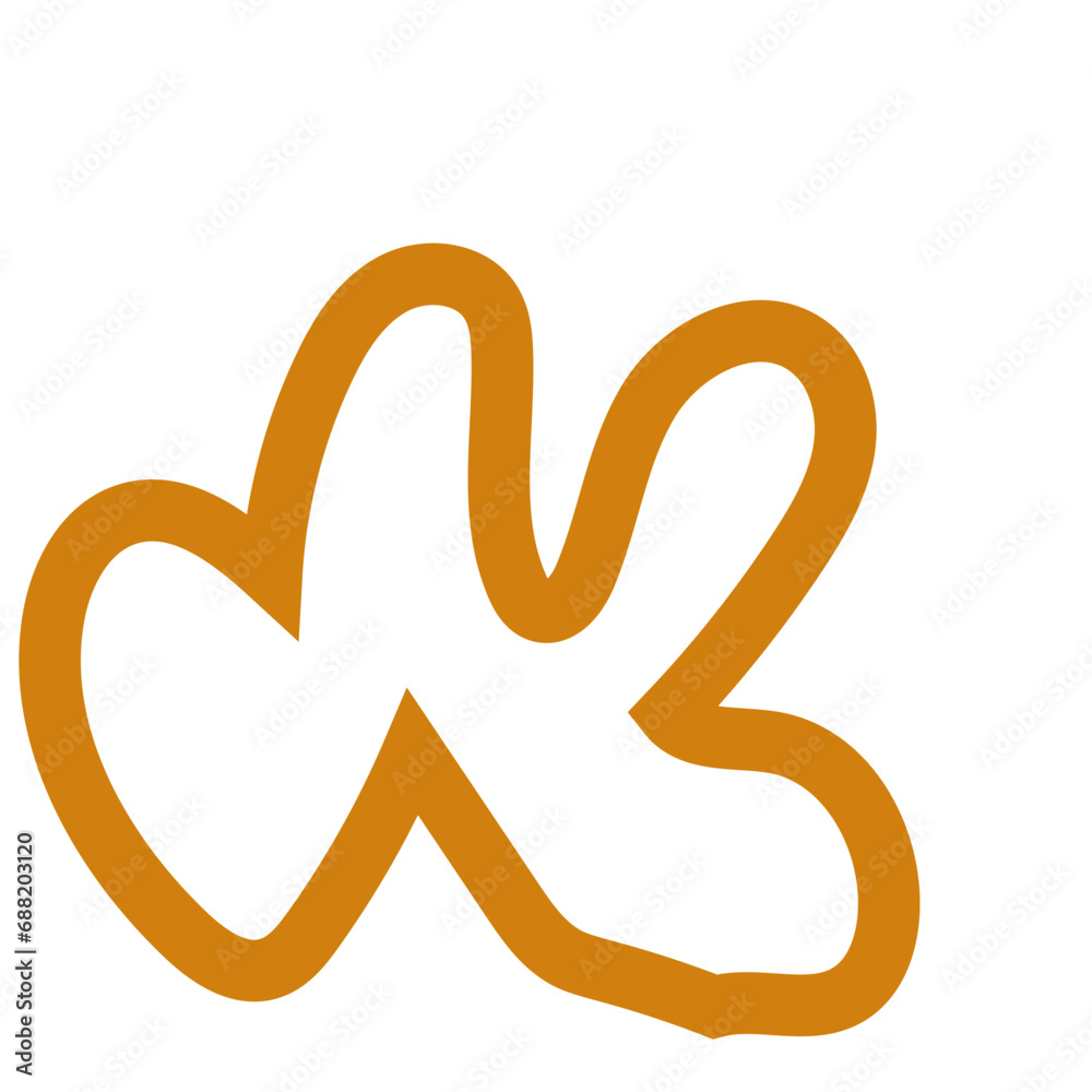 Brown abstract shapes outlines vectors 