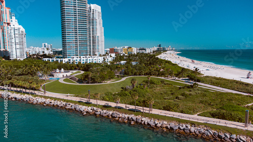 Região costeira da praia de Miami na Flórida EUA © rafaelnlins