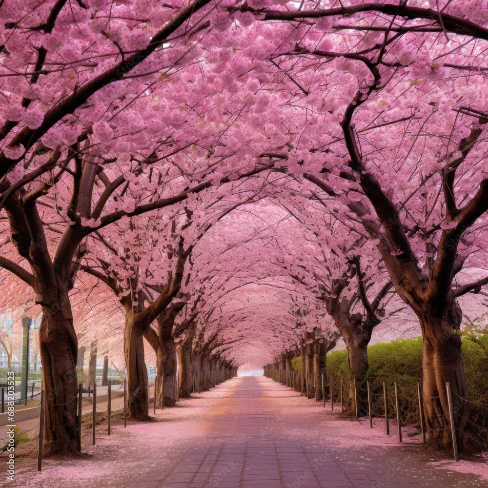 Fototapeta premium Cherry Blossom Tunnel