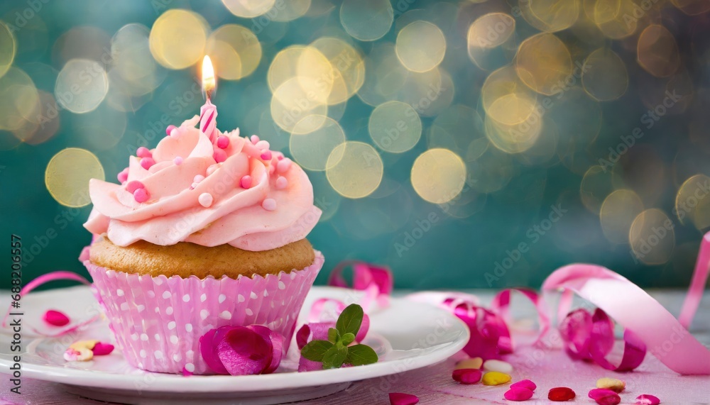 cupcake with pink frosting cupcake with pink frosting