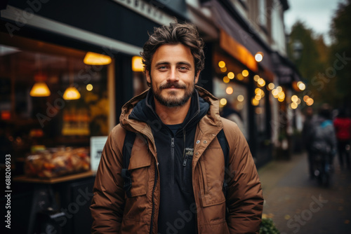 Proud barrista in the coffee shop
