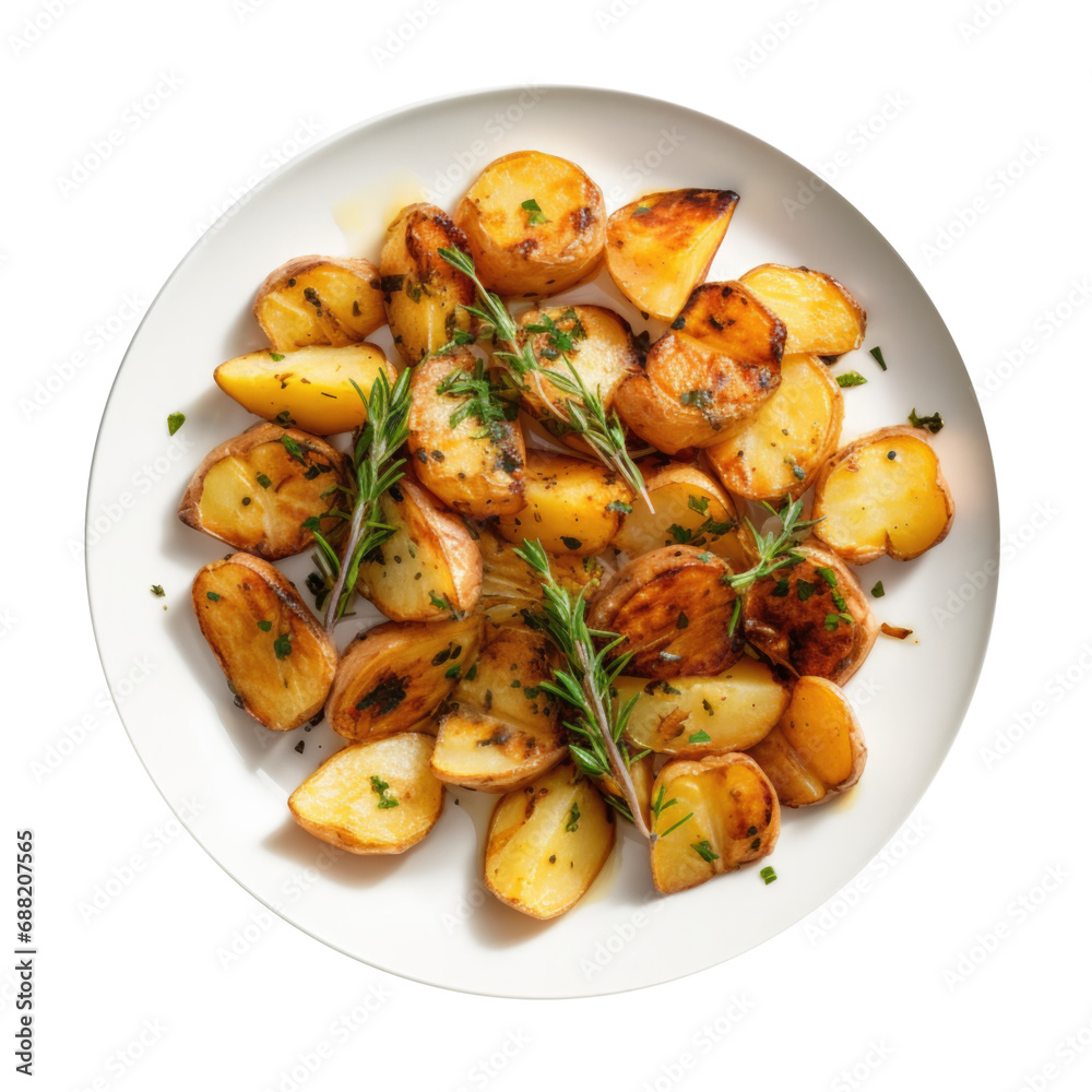 A Delicious Plate of Roasted Turnips Isolated on a Transparent Background A Delicious Plate of Roasted Turnips Isolated on a Transparent Background