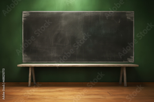 Empty blackboard board. Mockup concept for product introduction or presentation.