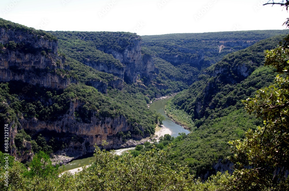 The Gorges of Ardeche in France, in Europe