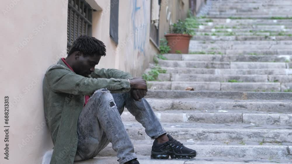 brotherhood, friendship-young black man rescues his homeless countryman brotherhood, friendship-young black man rescues his homeless countryman